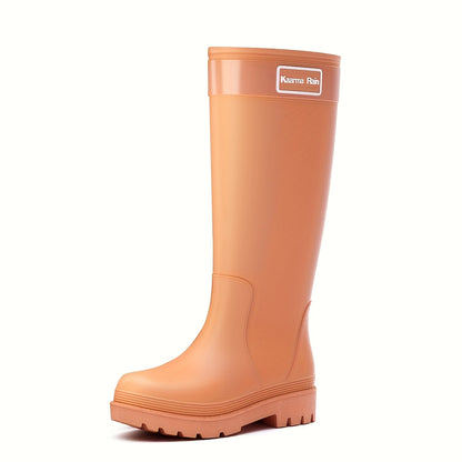 Trendy Dames Regenlaarzen Met Antislip Zool En Hoog Model