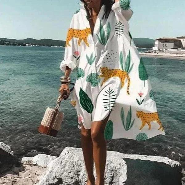 Eva - Oversized Blousejurk voor Zomer en Strand voor Dames