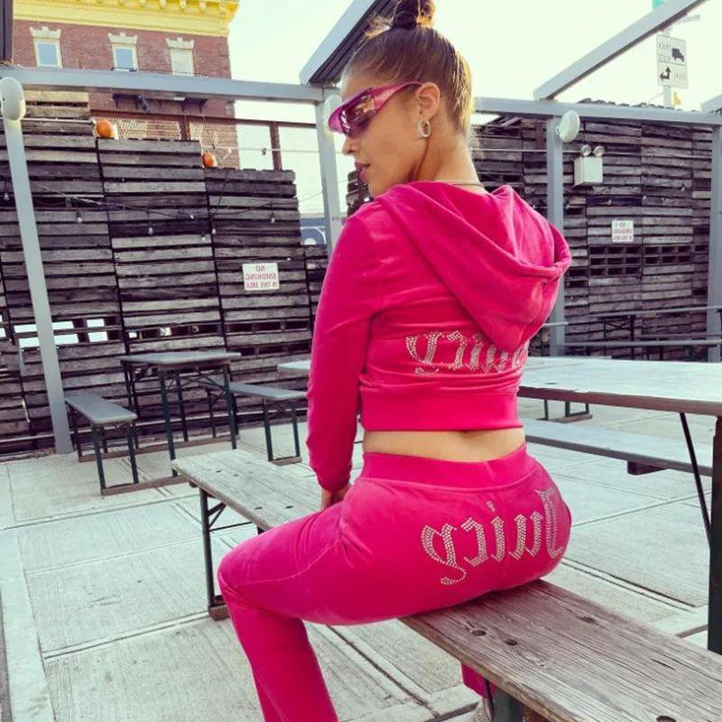 Luxe Zachte Velours Trainingspak Set voor Vrouwen