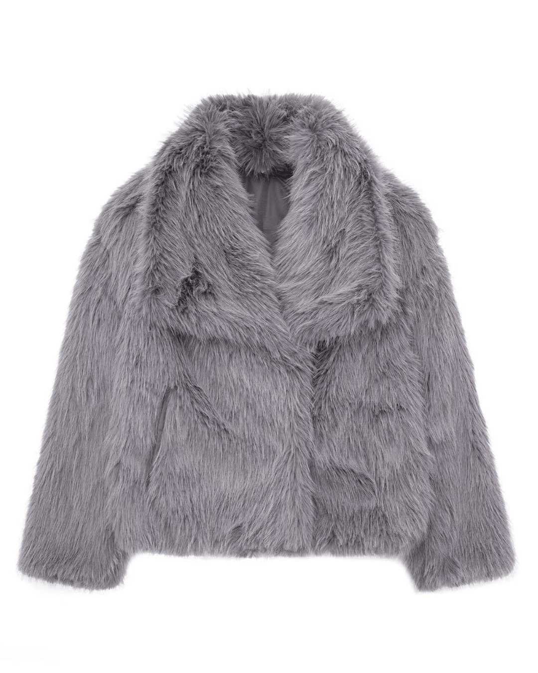 Warm Oversized Dames Faux Fur Winterjas Met Zakken