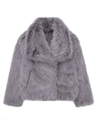 Warm Oversized Dames Faux Fur Winterjas Met Zakken