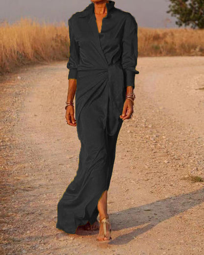 Bianca - Wikkel Maxi-jurk met Gedrapeerde Taille