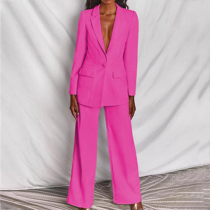Joliene - Elegante Dames Blazer Set met Flared Broek