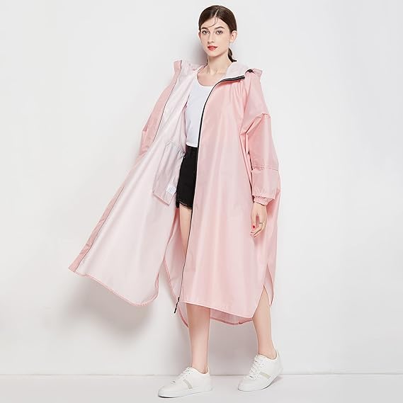 Dames Waterdichte Regenjas Poncho met Capuchon en Opbergzak