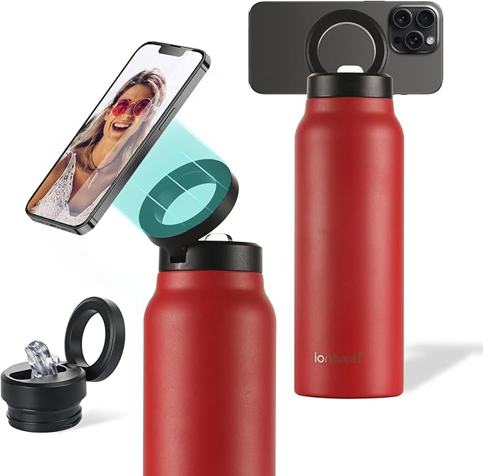 HydroMag - RVS Drinkfles met Magsafe Telefoonhouder
