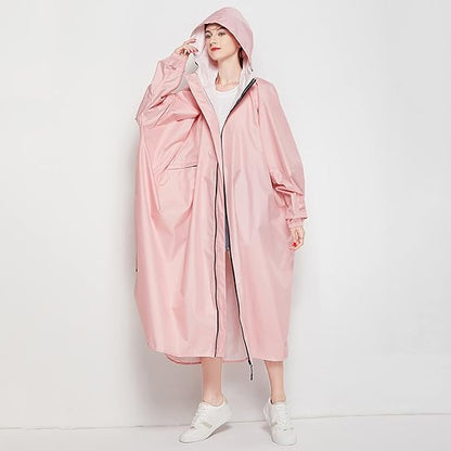 Dames Waterdichte Regenjas Poncho met Capuchon en Opbergzak