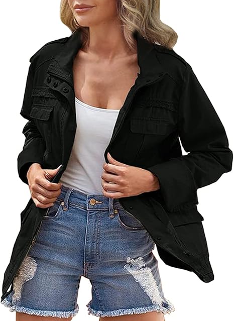 Vrouwen lente casual lange utility tussenjas