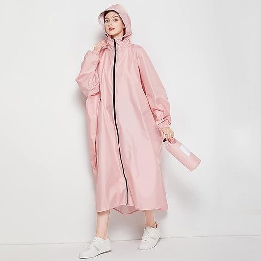 Dames Waterdichte Regenjas Poncho met Capuchon en Opbergzak