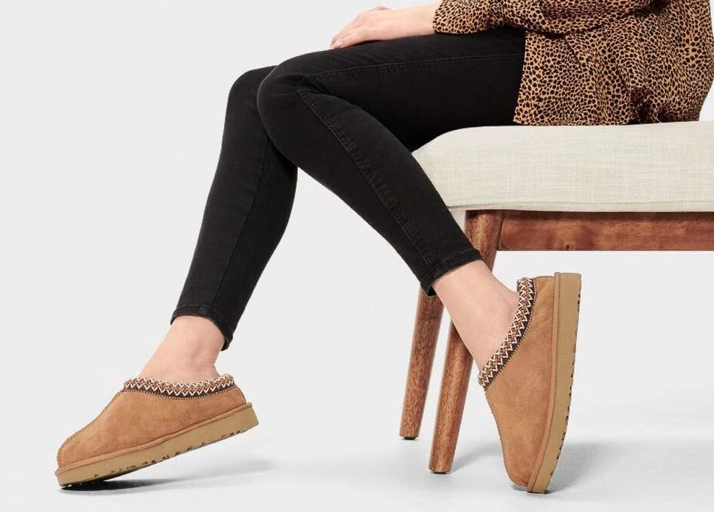 Gevoerde Suede Tasman Slippers voor Dames