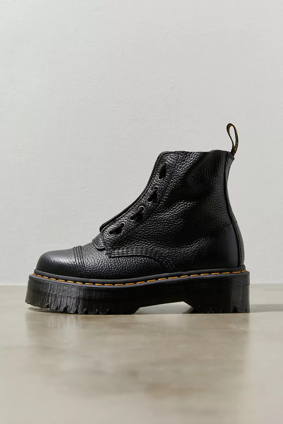 Zwarte Dames Combat Boots Met Chunky Zool en Ritssluiting