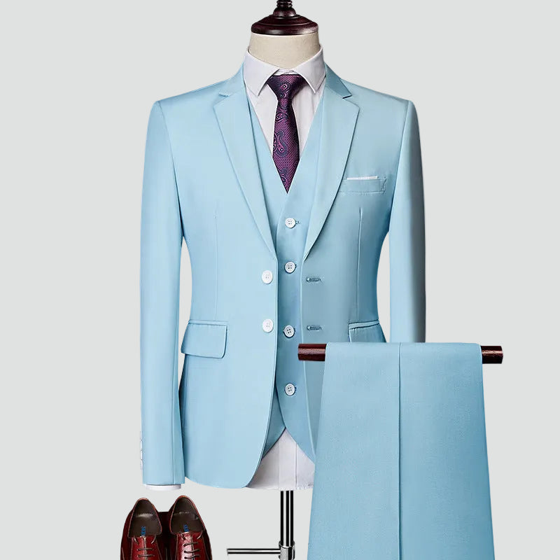 Luxe Heren 3-Delige Set Met Blazer en Gilet En Broek