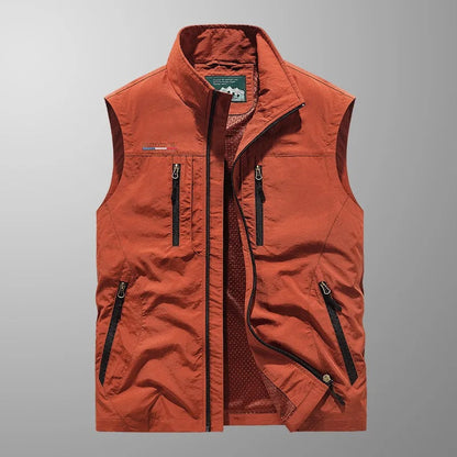 Heren Bodywarmer Met Rits En Opstaande Kraag Outdoor Vest