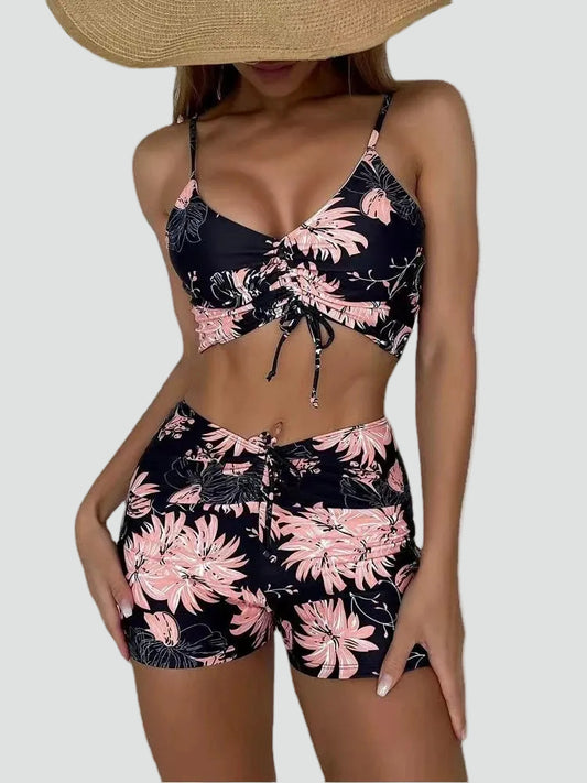 Trendy Dames Tankini Set met Print en Flatterende Pasvorm