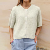 Ravelle - Knoopvest met korte mouwen voor dames