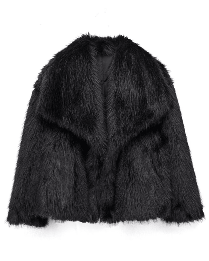 Warm Oversized Dames Faux Fur Winterjas Met Zakken