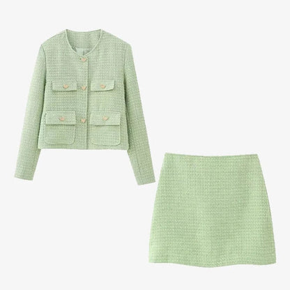 Lida - Elegante Tweed Twee-Delige Set voor Dames