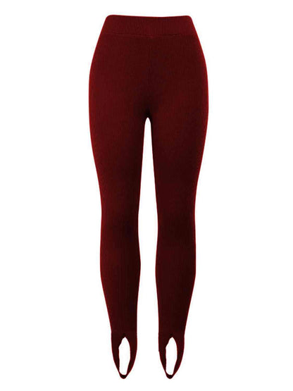 Clara - Comfortabele Rib Legging met Band onder de Voet voor Dames