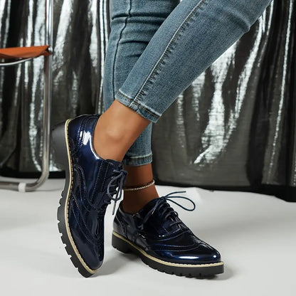 Thais - Lakschoenen in Oxford-stijl met Chunky Zool