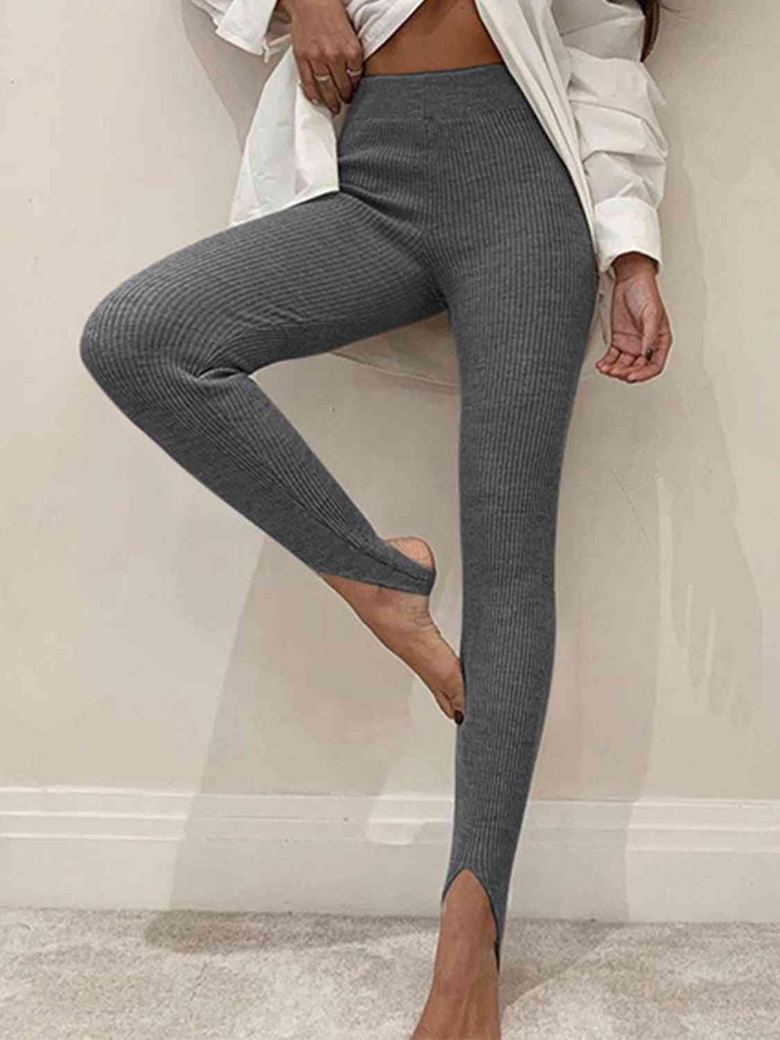 Clara - Comfortabele Rib Legging met Band onder de Voet voor Dames