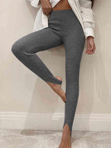 Clara - Comfortabele Rib Legging met Band onder de Voet voor Dames