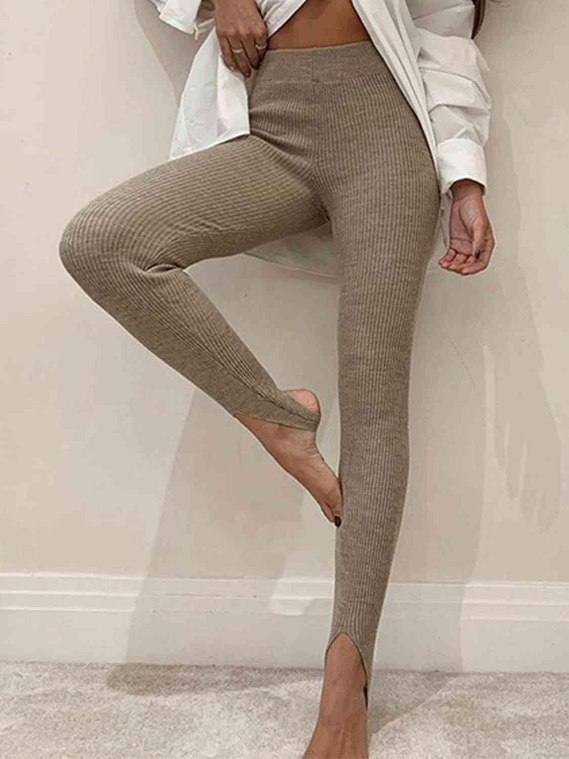 Clara - Comfortabele Rib Legging met Band onder de Voet voor Dames