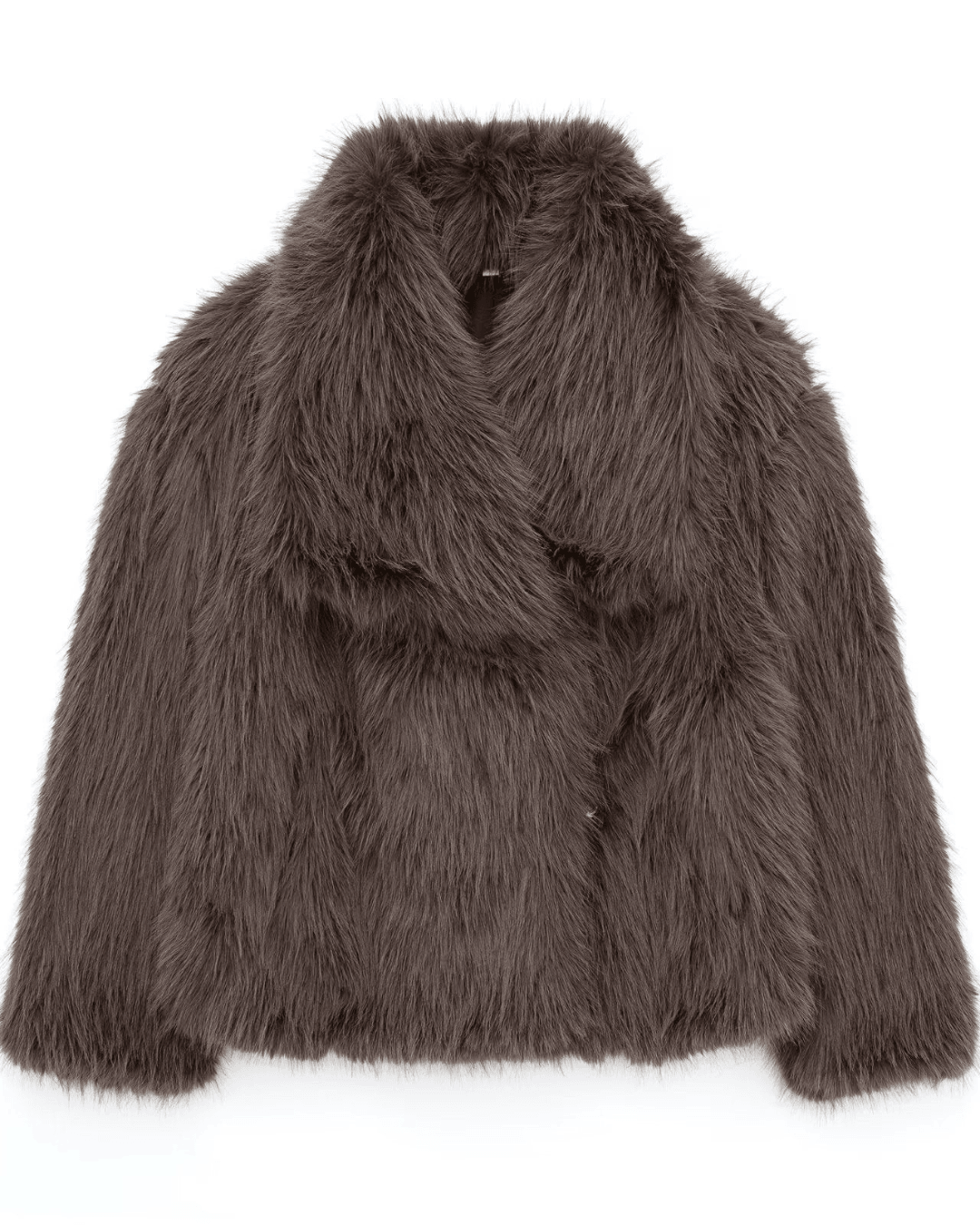 Warm Oversized Dames Faux Fur Winterjas Met Zakken