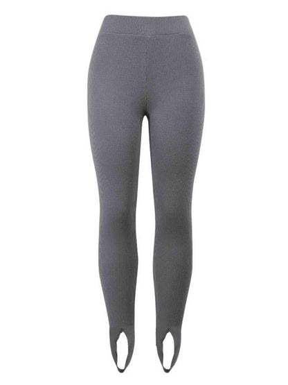 Clara - Comfortabele Rib Legging met Band onder de Voet voor Dames