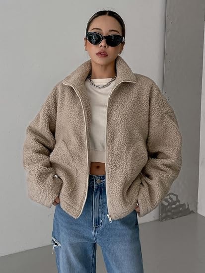 Warme Dames TEddy Fleece Jas