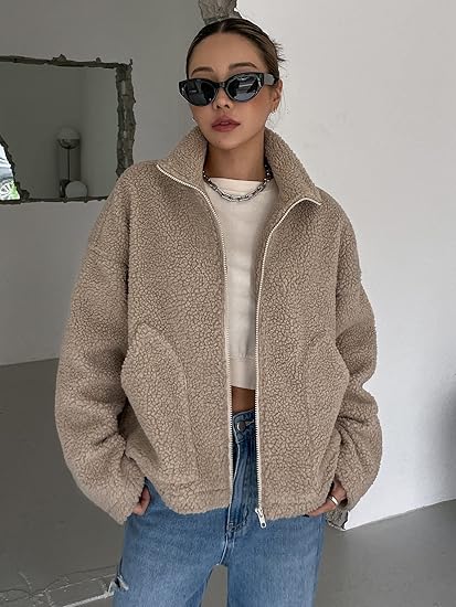 Warme Dames TEddy Fleece Jas