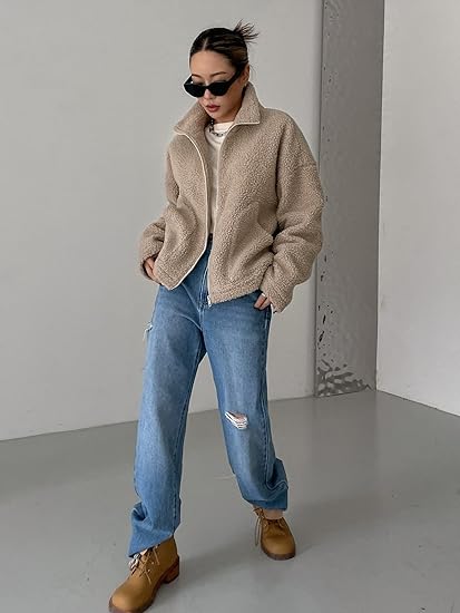 Warme Dames TEddy Fleece Jas