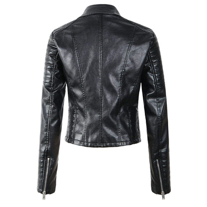 Zwart Leren Dames Jack Met Asymmetrische Rits