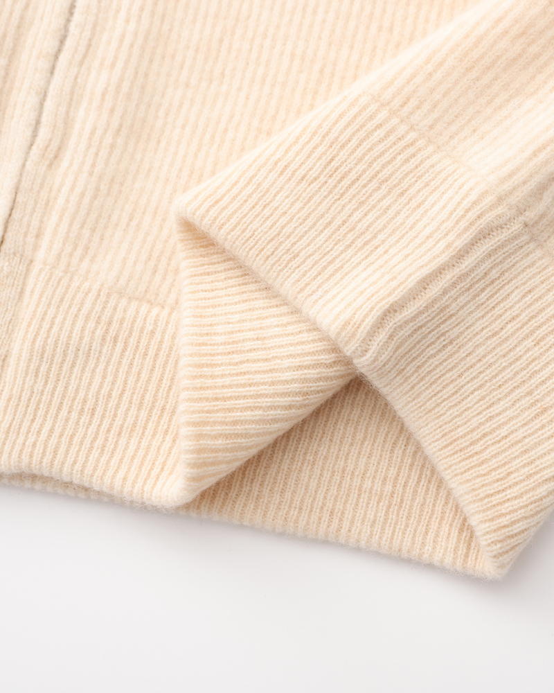 Elegante 3 Delige Gebreide Rits Cardigan Broek en Suède Boots voor Heren