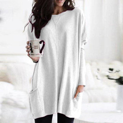 Dames mini winter jurk met zakken