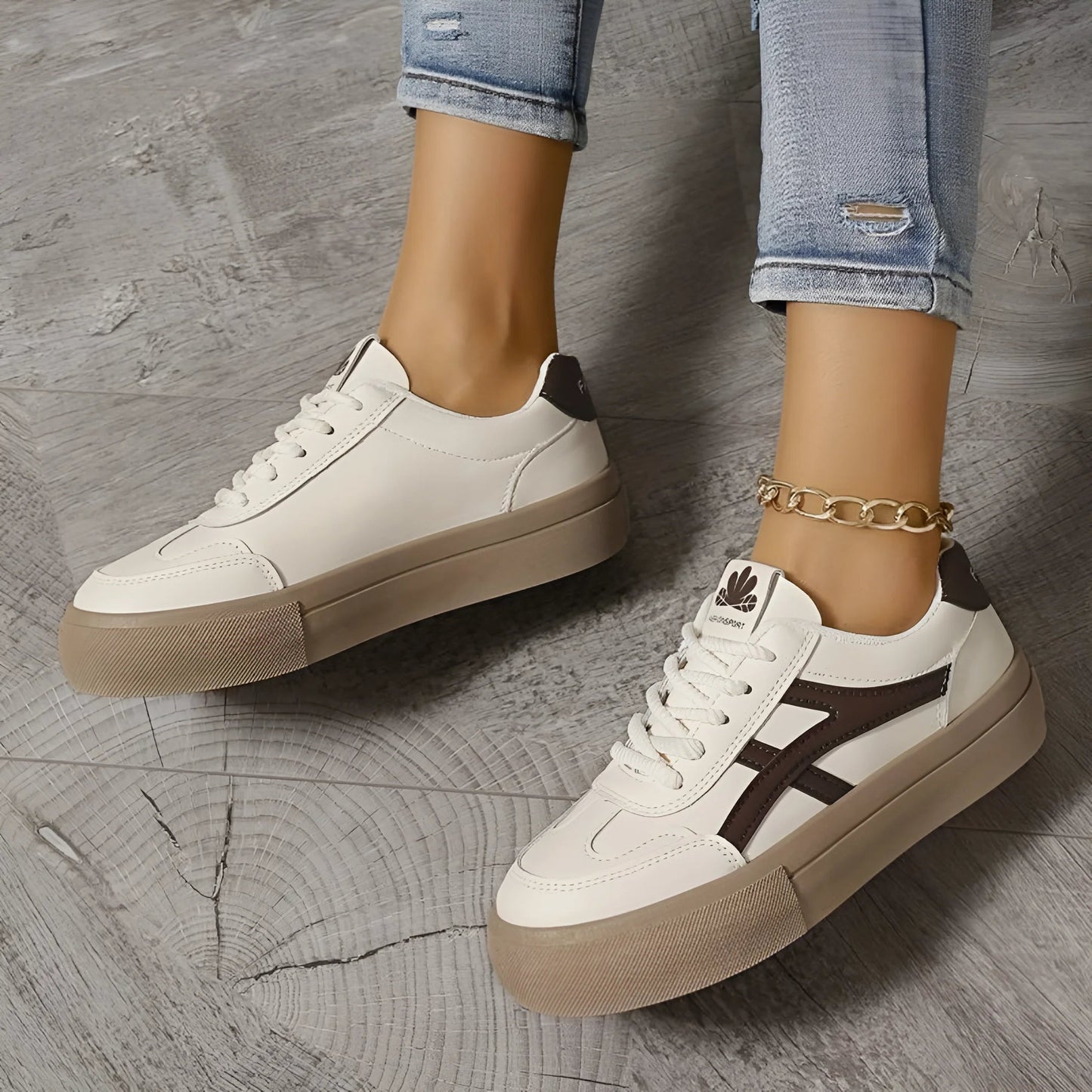 Marija - Retro-geïnspireerde Sneakers met dikke zool voor dames