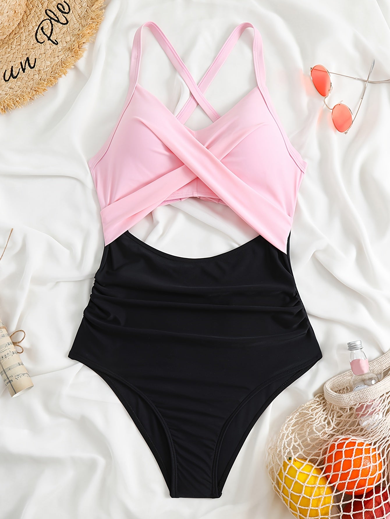 Zina - High Waist badpak met kruisdetail voor dames