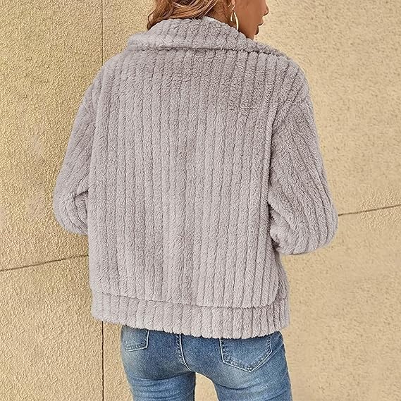 Callista – Teddy vest van ribstof