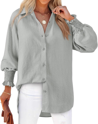 Aleksandra - Gestreepte blouse met knoopsluiting voor dames