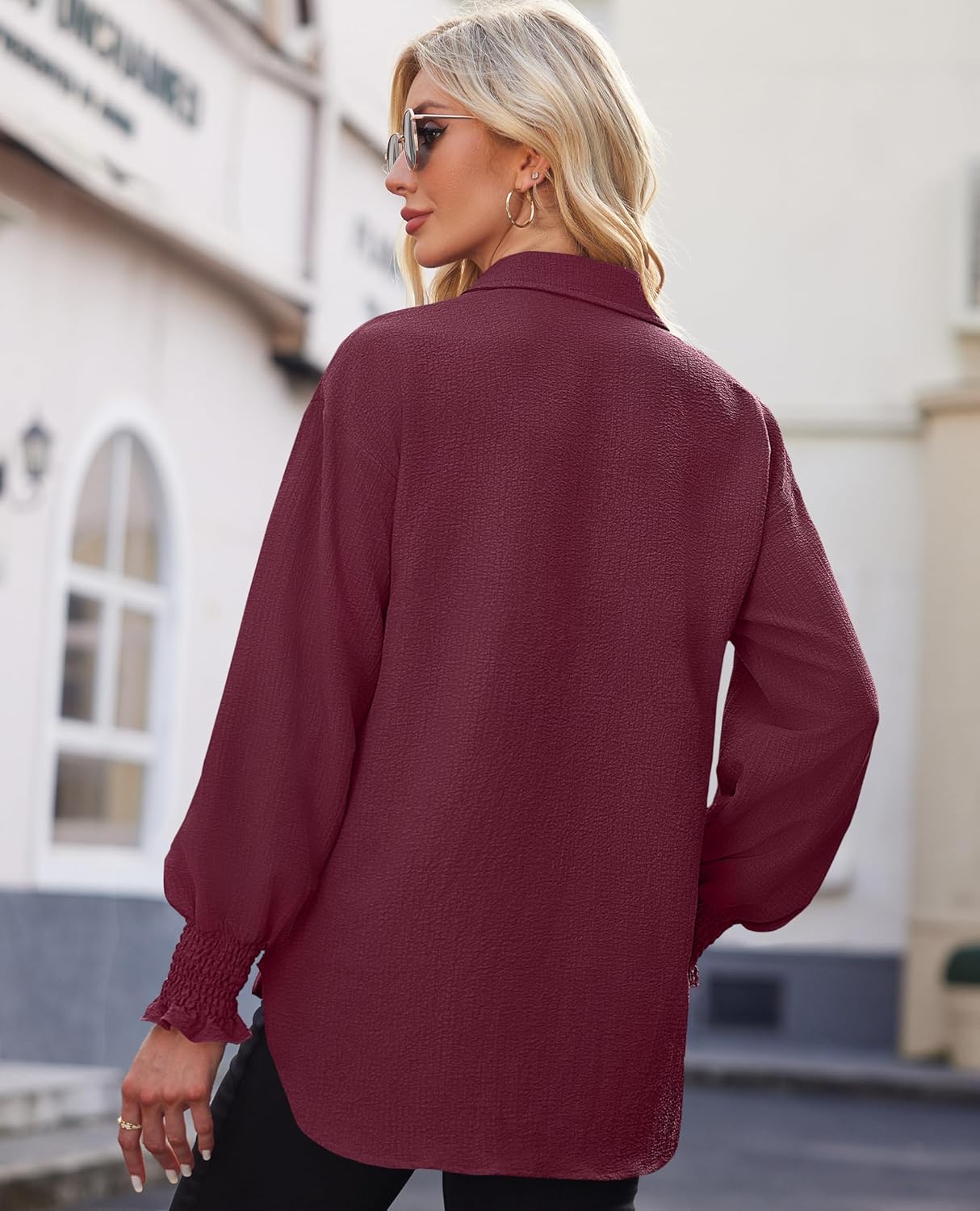Aleksandra - Gestreepte blouse met knoopsluiting voor dames