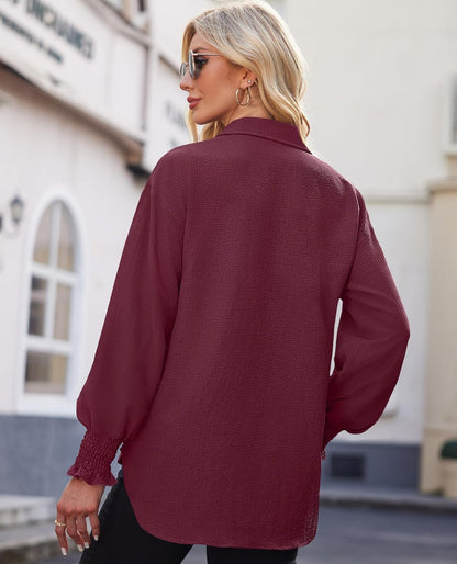 Aleksandra - Gestreepte blouse met knoopsluiting voor dames