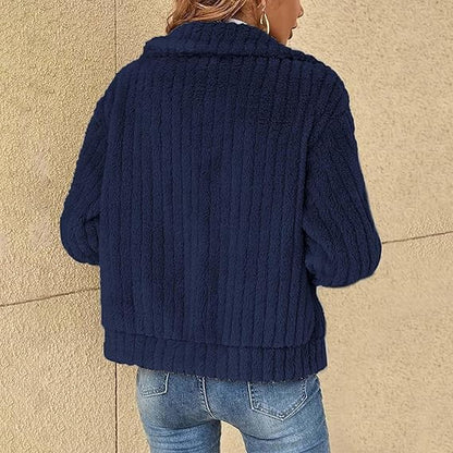 Callista – Teddy vest van ribstof