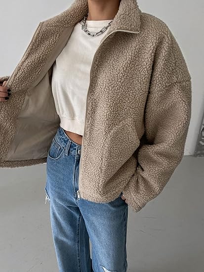 Warme Dames TEddy Fleece Jas
