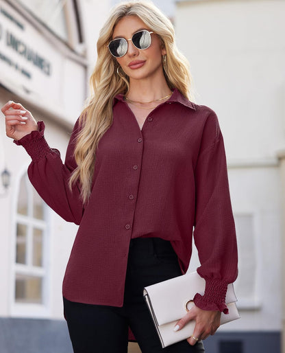 Aleksandra - Gestreepte blouse met knoopsluiting voor dames