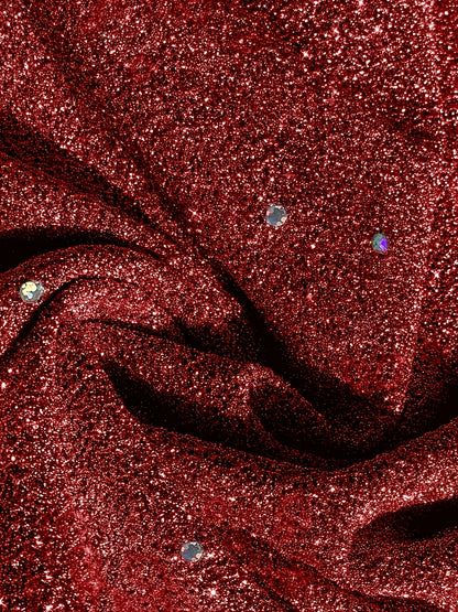 Glitter Pailletten Cocktailjurk Voor Dames Met V hals En Lange Mouwen
