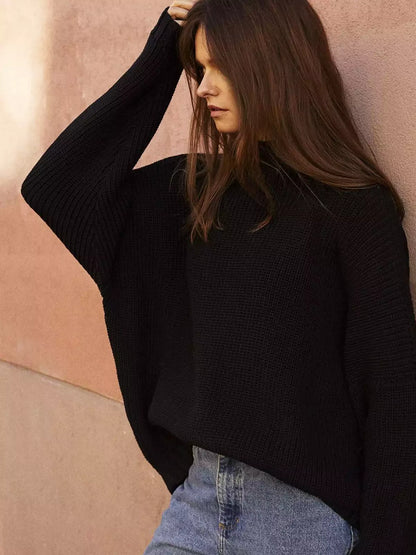 Casual Oversized Gebreide Dames Set met Mini Rok en Sweater
