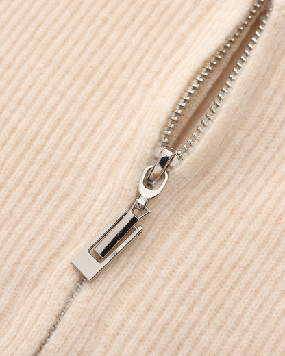 Elegante 3 Delige Gebreide Rits Cardigan Broek en Suède Boots voor Heren
