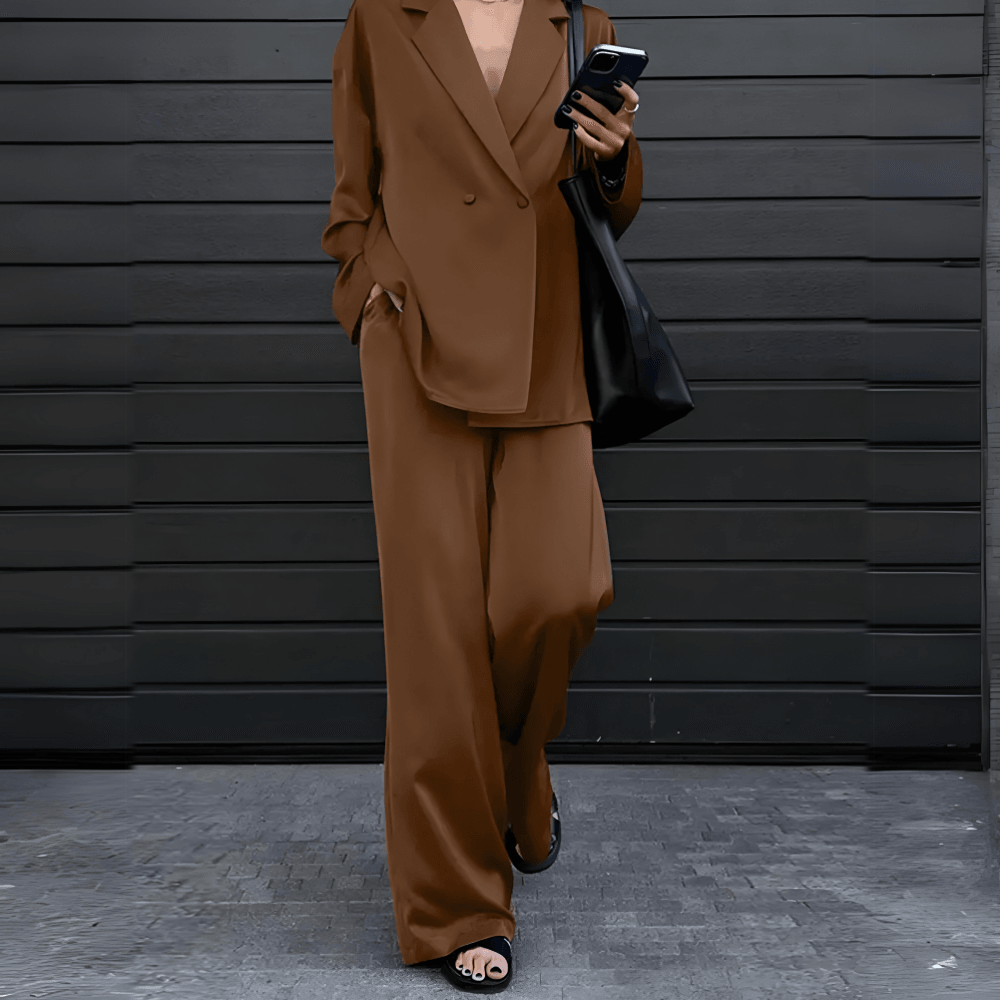 Fenna - Set met blazer en High waist pantalon voor dames