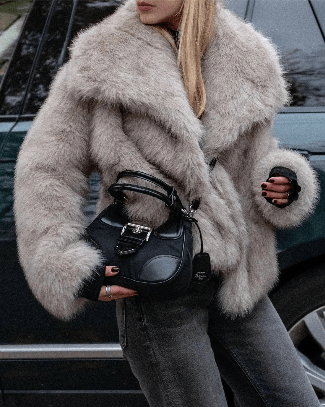 Warm Oversized Dames Faux Fur Winterjas Met Zakken