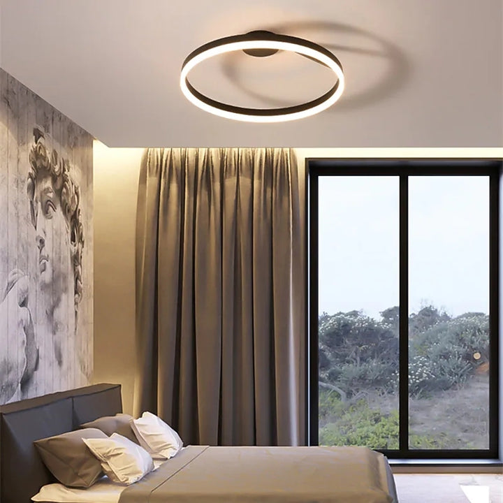 Ronde Scandinavische Plafondlamp Met Hangende LED-Ring