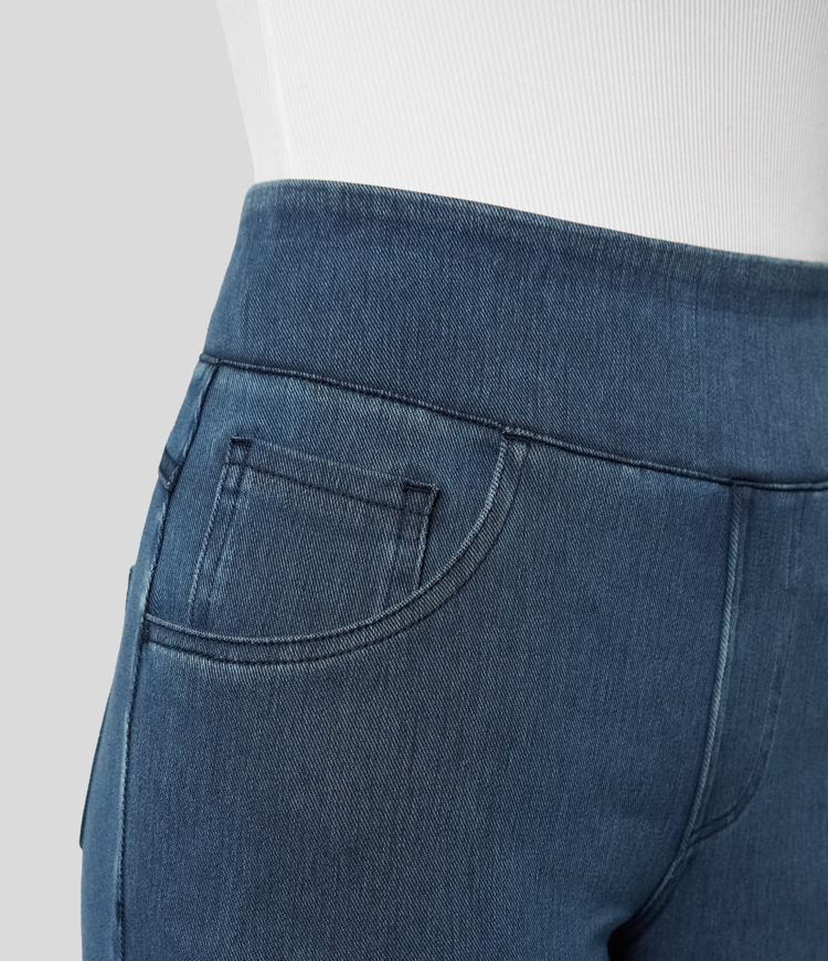 Norella - Wijde broek met high waist en elastische taille voor dames