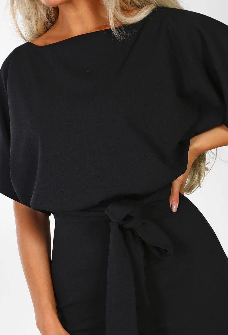 Elegante Jumpsuit Voor Vrouwen Met Hoge Taille Pasvorm